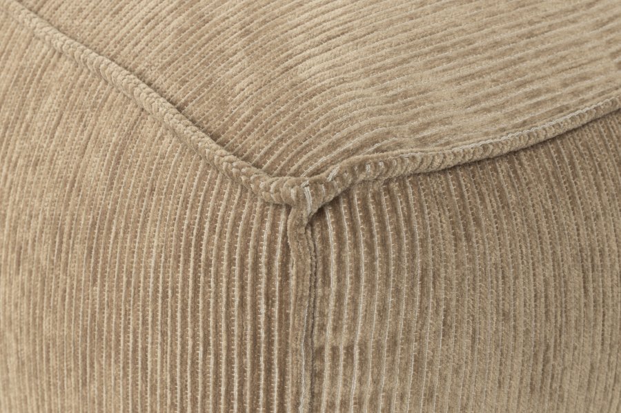 ZUIVER Fed Freddy Rib hjrnesofa, Venstre - caramel fljl polyester og plast