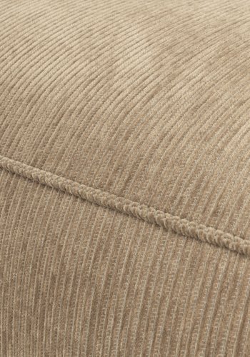 ZUIVER Fed Freddy Rib hjrnesofa, Venstre - caramel fljl polyester og plast