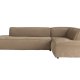 ZUIVER Fed Freddy Rib hjrnesofa, Hjre - caramel fljl polyester og plast