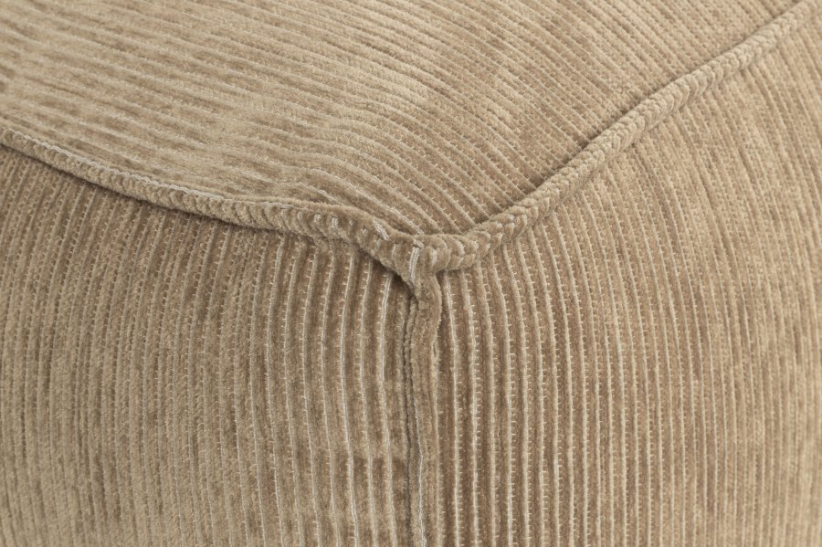 ZUIVER Fed Freddy Rib hjrnesofa, Hjre - caramel fljl polyester og plast