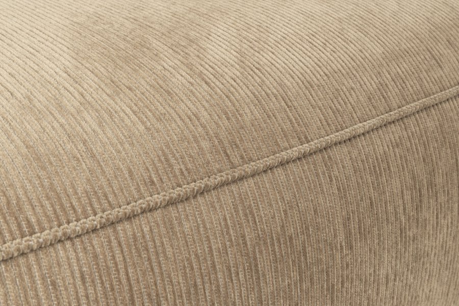 ZUIVER Fed Freddy Rib hjrnesofa, Hjre - caramel fljl polyester og plast