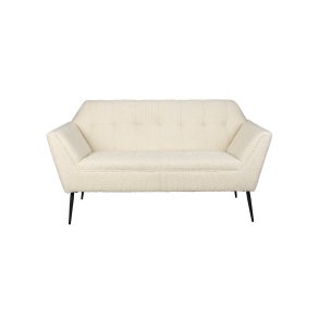 DUTCHBONE Kate 2-pers. sofa - beige bouclé stof og sort jern