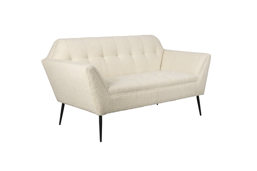 DUTCHBONE Kate 2-pers. sofa - beige bouclé stof og sort jern