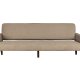 DUTCHBONE Preston sofa - beige fljl stof og brun gummitr