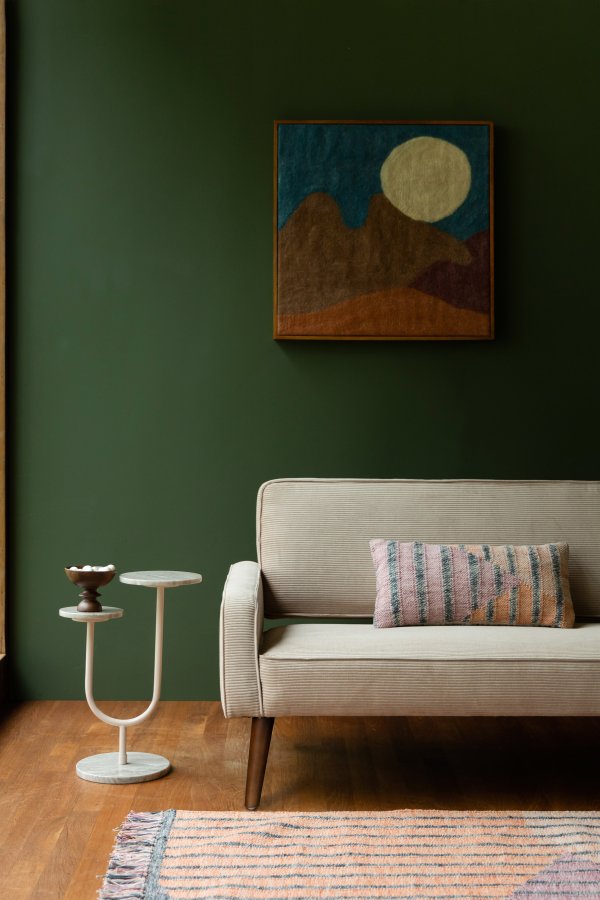 DUTCHBONE Preston sofa - beige fljl stof og brun gummitr