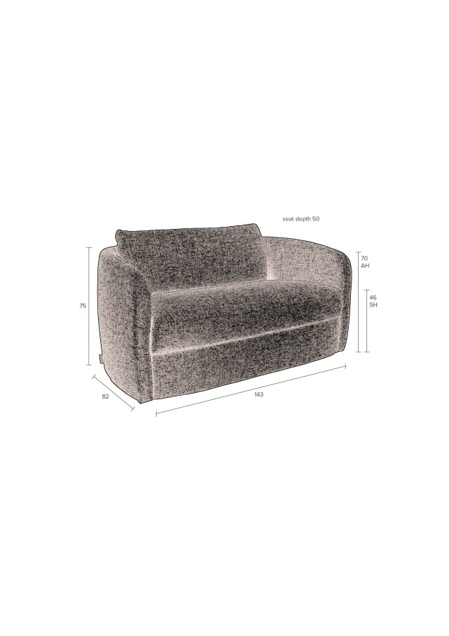 DUTCHBONE Boho sofa - stengr polyester stof