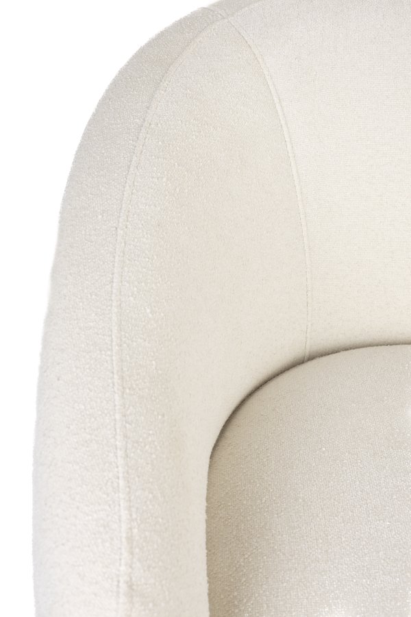 WHITE LABEL LIVING Len sofa - hvid polyester og fyrretr