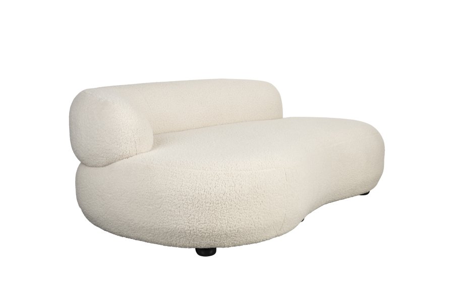 WHITE LABEL LIVING Noxx sofa - hvid polyester og MDF