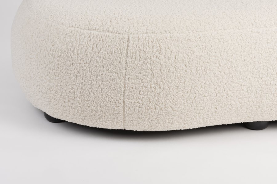 WHITE LABEL LIVING Noxx sofa - hvid polyester og MDF