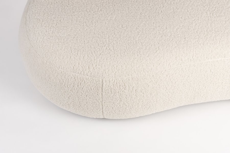 WHITE LABEL LIVING Noxx sofa - hvid polyester og MDF
