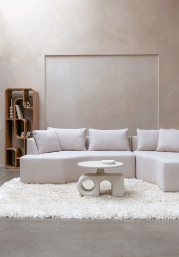 ZUIVER Prosper modulsofa, hjre - beige polyester