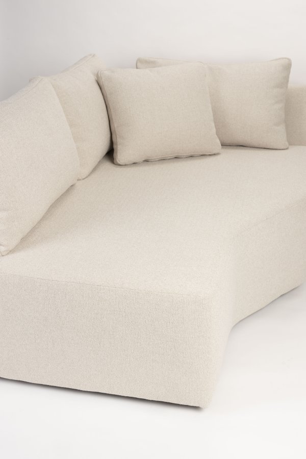 ZUIVER Prosper modulsofa, venstre - beige polyester