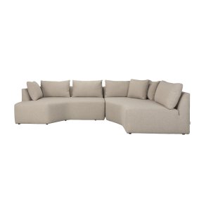 ZUIVER Prosper modulsofa, hjre - cappuccino polyester