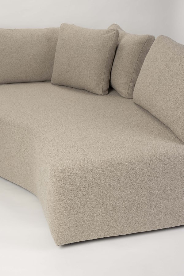ZUIVER Prosper modulsofa, hjre - cappuccino polyester