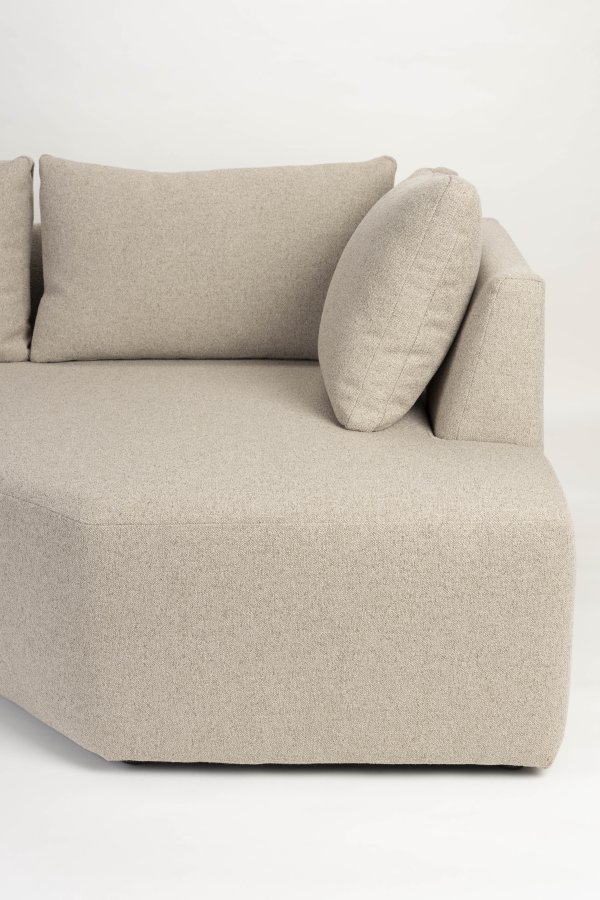 ZUIVER Prosper modulsofa, venstre - cappuccino polyester