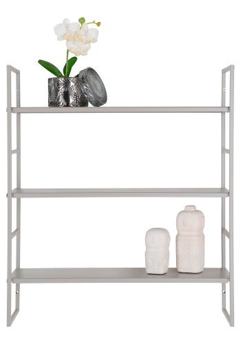 HOUSE NORDIC Vghylde, stl, cool grey, 3 hylder, 48x17x55 cm