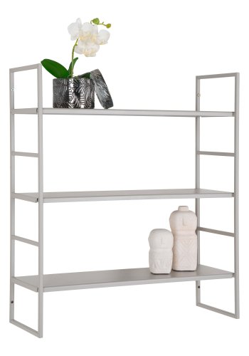 HOUSE NORDIC Vghylde, stl, cool grey, 3 hylder, 48x17x55 cm