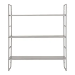 HOUSE NORDIC Vghylde, stl, cool grey, 3 hylder, 48x17x55 cm