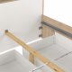 TVILUM Ikast Seng med 2 skuffer 140x200, Jackson Hickory / Hvid, 149,8 x 216 x 96,8 cm