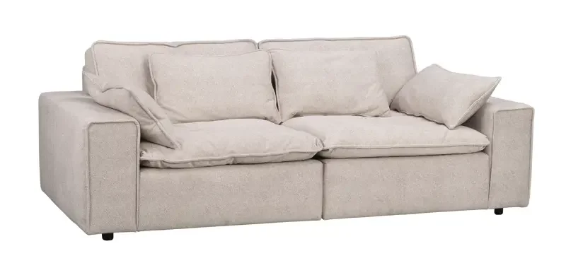 ROWICO Rawlins 3 pers. sofa, m. 4 hynder - beige stof