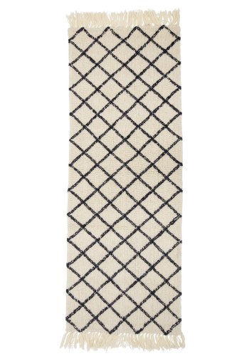 BLOOMINGVILLE gulvlber - natur uld/bomuld, rektangulr (200x70)