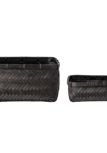 BLOOMINGVILLE Donia Kurv, Sort, Bambus, st af 2