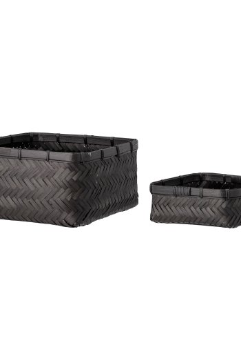 BLOOMINGVILLE Donia Kurv, Sort, Bambus, st af 2