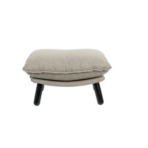 ZUIVER Lazy Sack fodskammel LL, rektangulr - lysegr polyester og bgetr