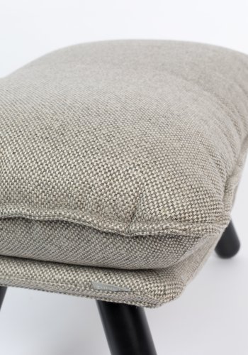 ZUIVER Lazy Sack fodskammel LL, rektangulr - lysegr polyester og bgetr