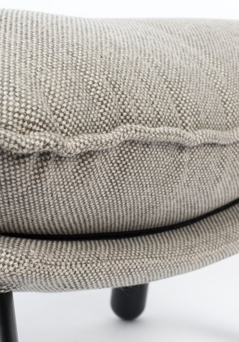 ZUIVER Lazy Sack fodskammel LL, rektangulr - lysegr polyester og bgetr