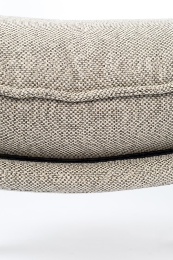 ZUIVER Lazy Sack fodskammel LL, rektangulr - lysegr polyester og bgetr