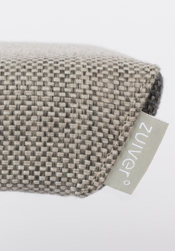 ZUIVER Uncle Jesse fodskammel - gr polyester og sort stl (50x44)