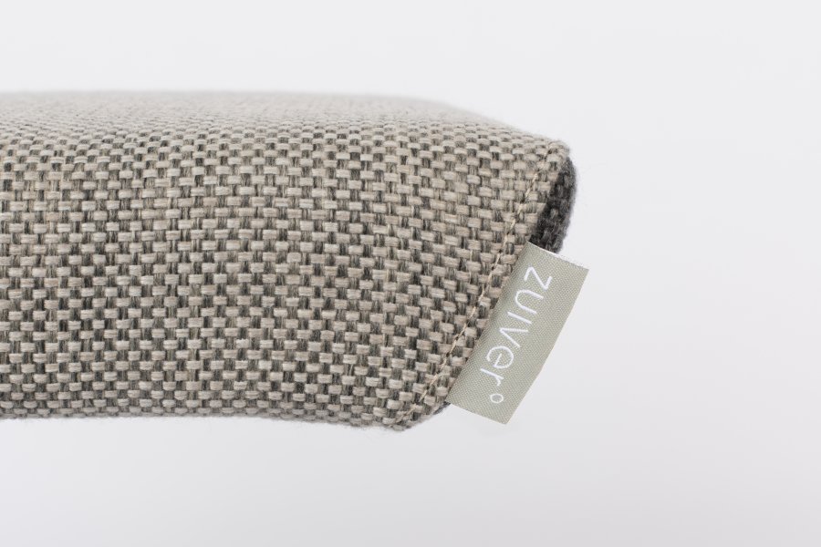 ZUIVER Uncle Jesse fodskammel - gr polyester og sort stl (50x44)