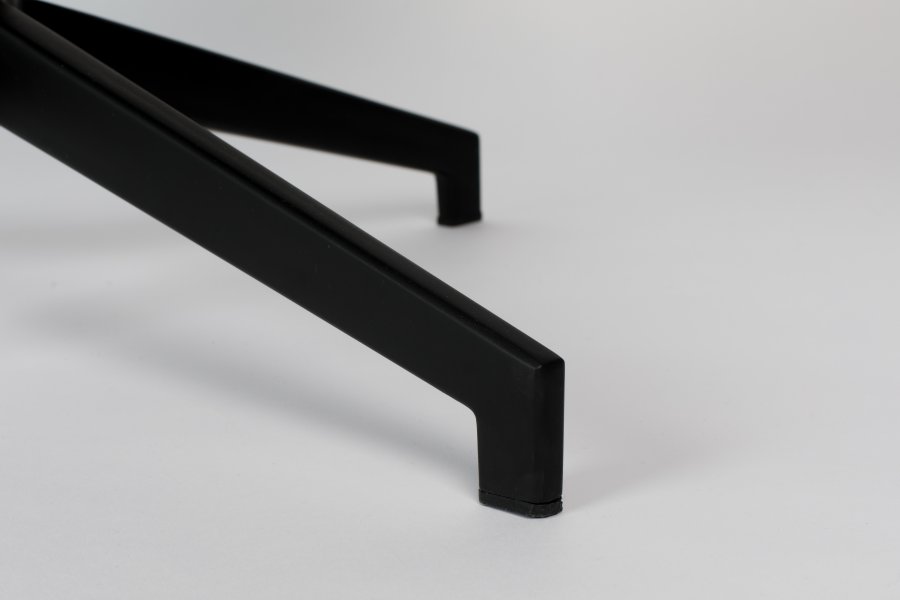 ZUIVER Uncle Jesse fodskammel - gr polyester og sort stl (50x44)