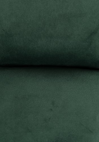 DUTCHBONE Bar fodskammel, rektangulr - grn fljl stof og sort stl (67x51,5)