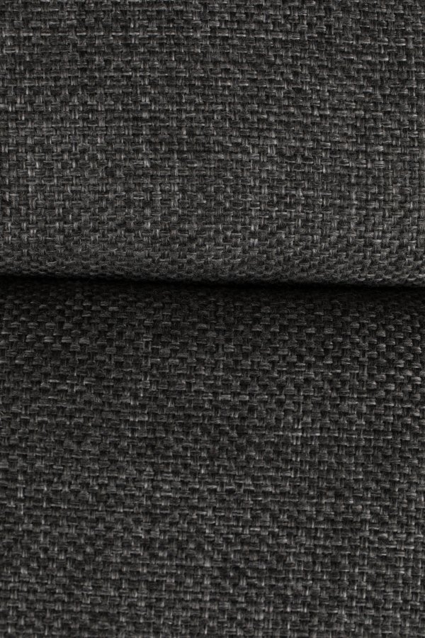 DUTCHBONE Bar fodskammel, rektangulr - mrkegr polyester og sort stl (67x51,5)