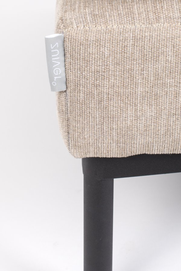 ZUIVER Sommer fodskammel, rektangulr - latte polyester og stl