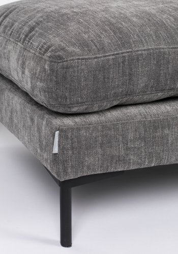 ZUIVER Sommer fodskammel, rektangulr - antracitgr polyester og stl