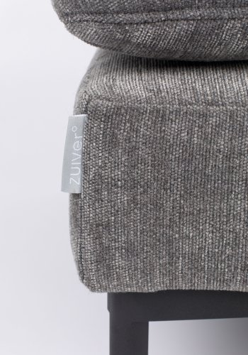 ZUIVER Sommer fodskammel, rektangulr - antracitgr polyester og stl