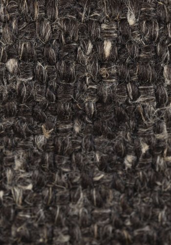 ZUIVER Sense fodskammel - espresso stof og sort polypropylen (92x92)