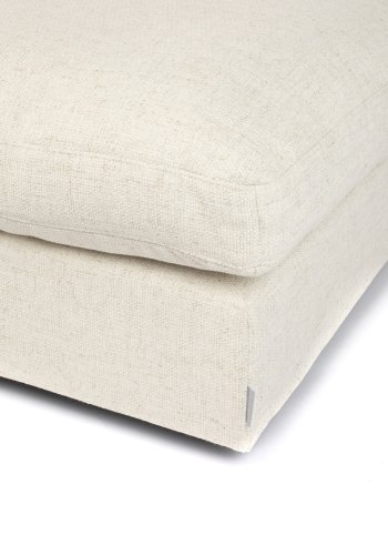 ZUIVER Sense fodskammel, kvadratisk - creme polyester og plast