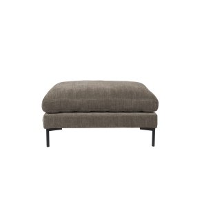 ZUIVER Sommer fodskammel, rektangulr - coffee polyester og stl