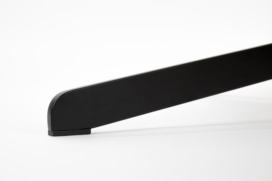 ZUIVER Tyler fodskammel, m. drejefod - hvid bouclé og sort stl (60x47)