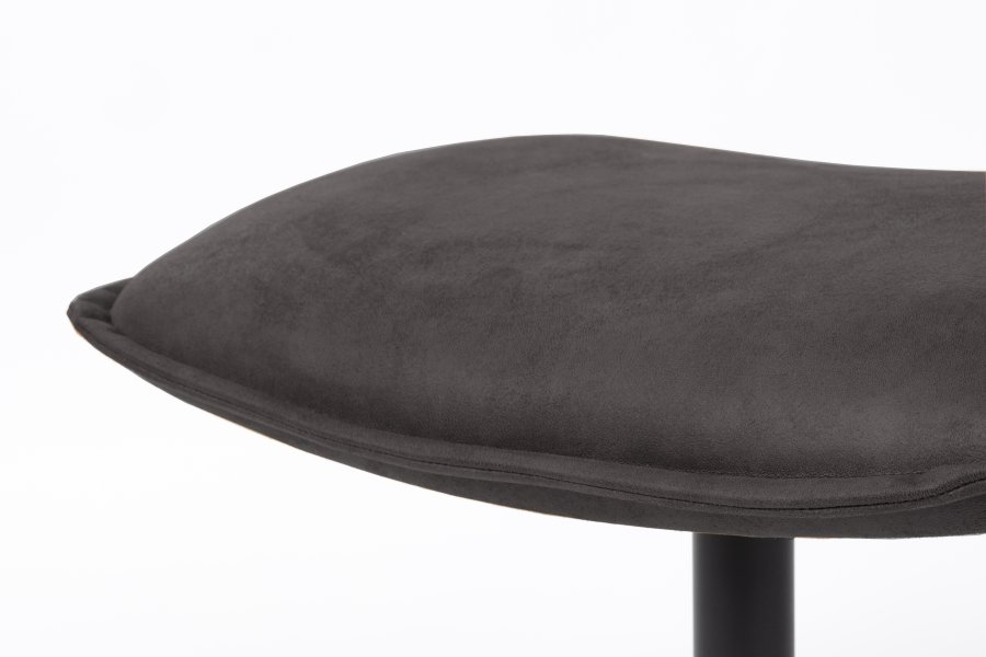 WHITE LABEL LIVING John skammel, rektangulr - antracitgr kunstlder og metal (60x40)