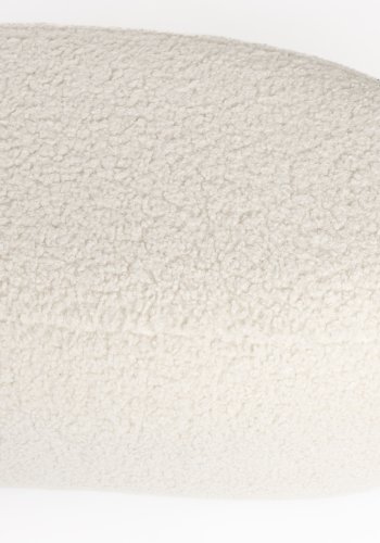 WHITE LABEL LIVING Noxx puf - hvid polyester og MDF (120x46)