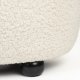WHITE LABEL LIVING Noxx puf - hvid polyester og MDF (120x46)
