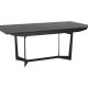 Tokyo spisebord, m. 1 tillgsplade - sort egefinér og metal (200(250)x100)