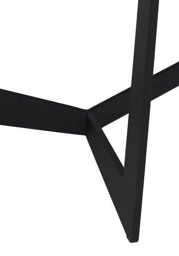 Tokyo spisebord, m. 1 tillgsplade - sort egefinér og metal (200(250)x100)