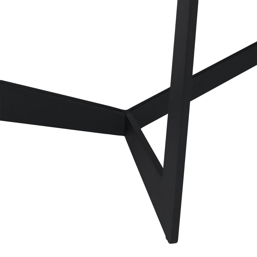 Tokyo spisebord, m. 1 tillgsplade - sort egefinér og metal (200(250)x100)