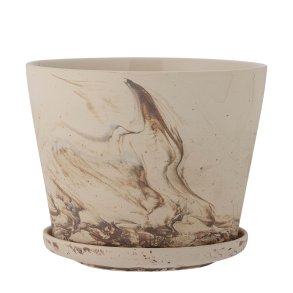 BLOOMINGVILLE Stacy Urtepotte m/Underskl, Brun, Stentj